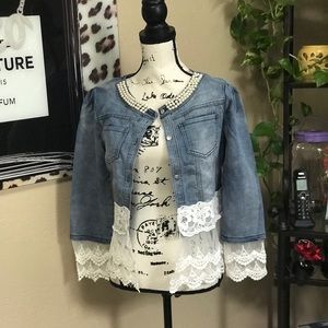 Denim and Lace Jacket